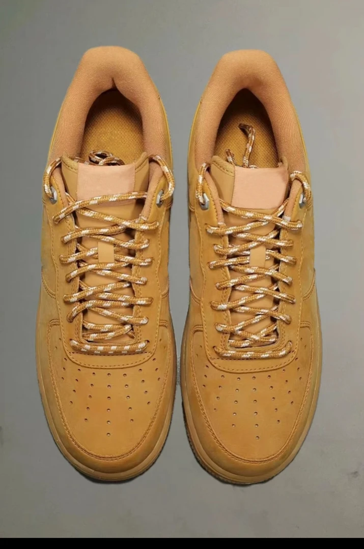 【工厂直供】空君小麦色彩色百搭男士女士时尚低帮潮鞋系带板鞋厚底