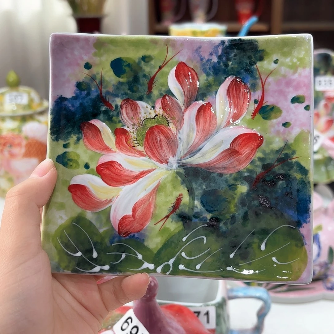 景德镇手绘高温釉下彩陶瓷茶具