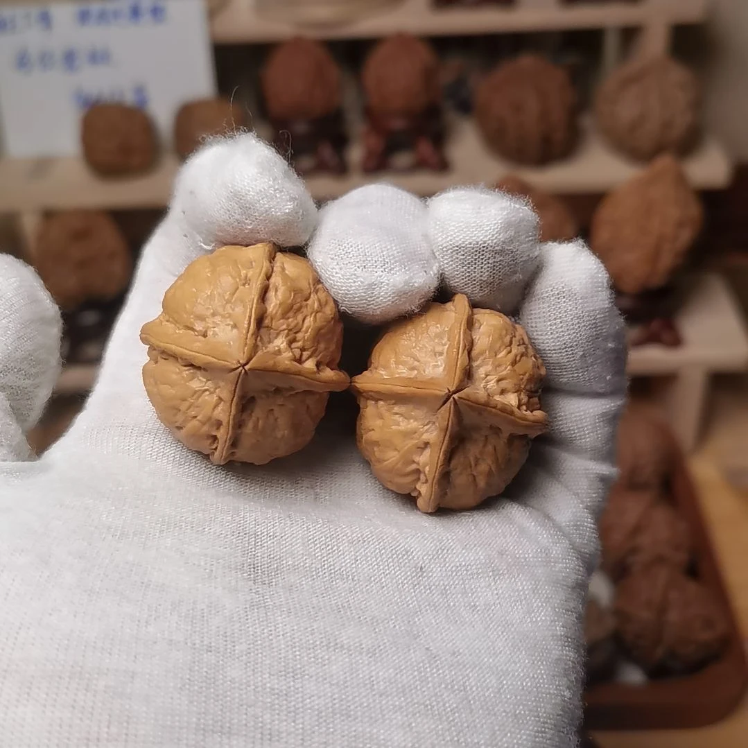 核桃文玩核桃高端小众云铁四棱全品练手对福利款