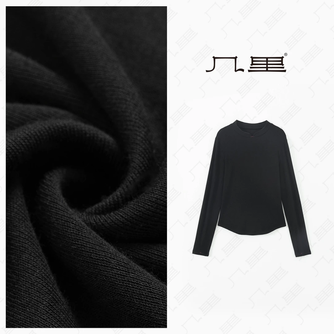 几里与麻【阑夜】百搭气质简约T恤打底衫 衣长55 胸围76 2011252