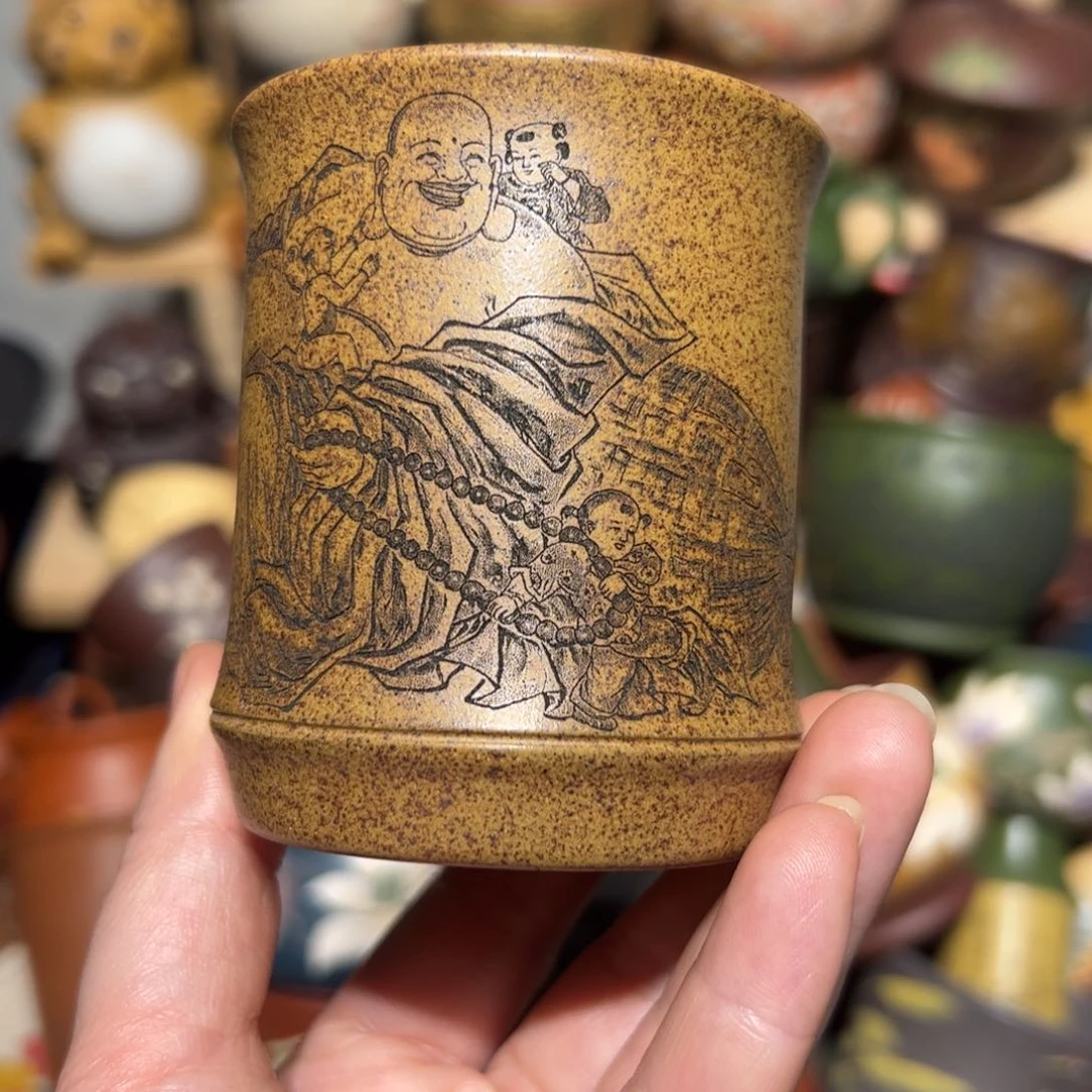 紫砂茶杯宜兴紫砂主人杯