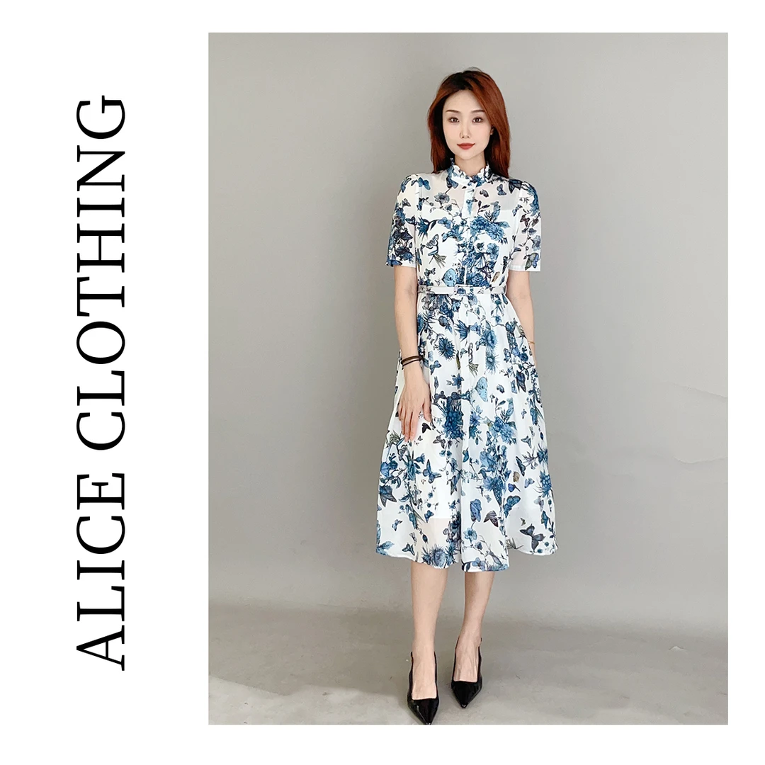 1【ALICE “迪家蝴蝶”连衣裙】全棉透气 惊艳印花 H2137541W