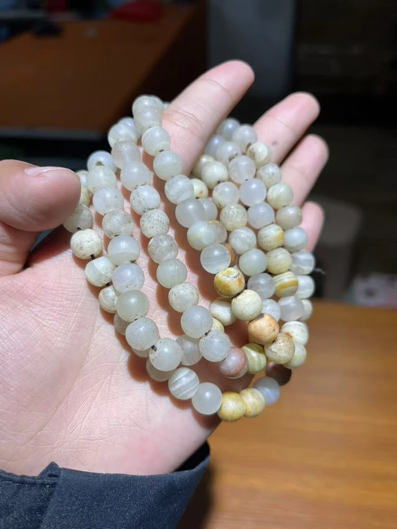 莫兰迪色系半透多尺寸琉璃串珠diy饰品配件散珠子