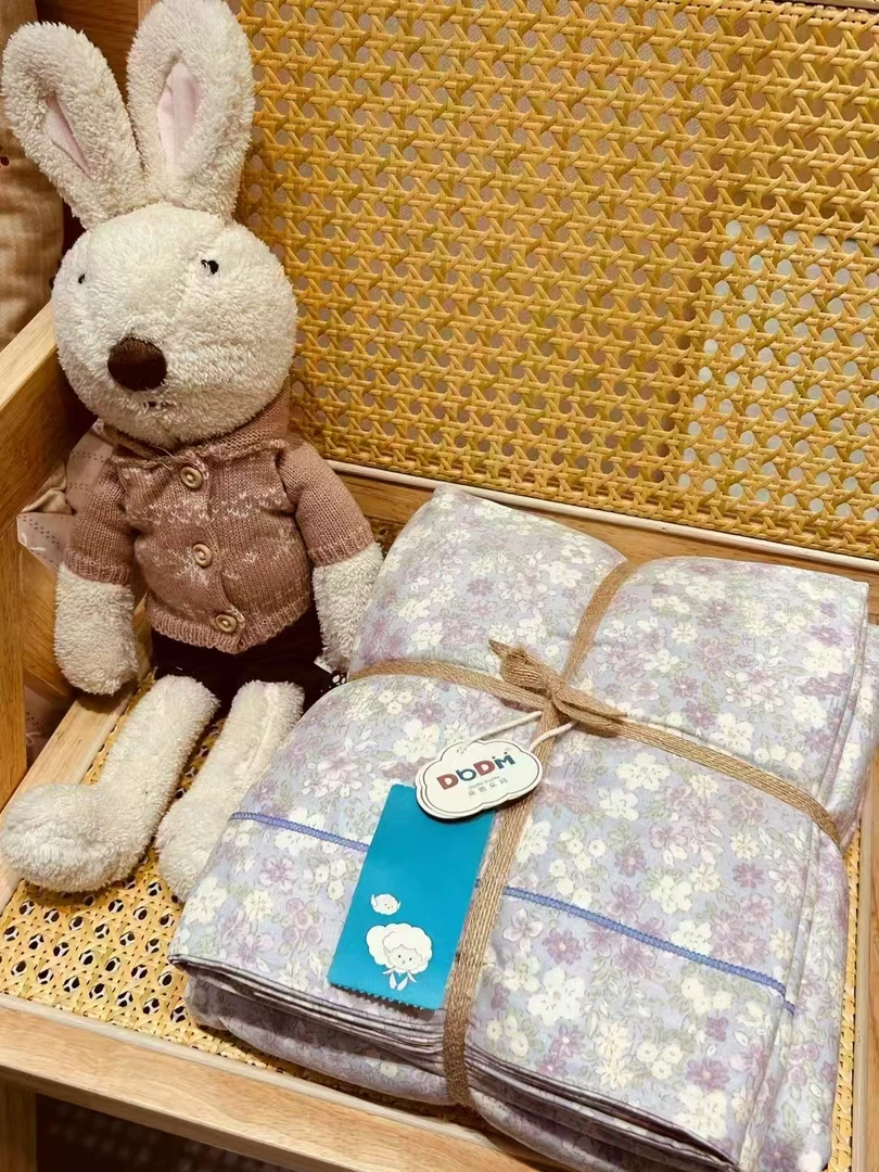 朵爸朵妈  轻薄透气双层有氧棉纱四件套