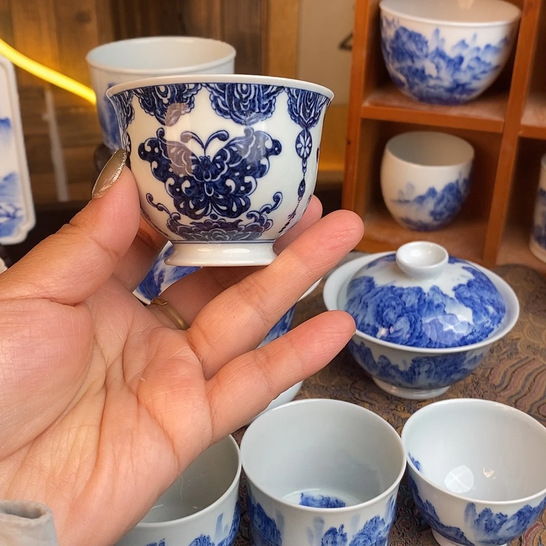 杯高脚杯仿明蝴蝶锡斑75cc