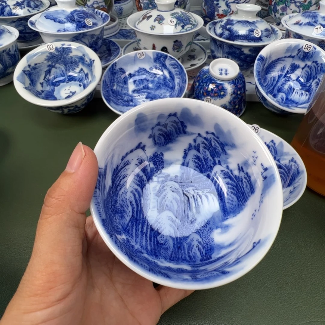 景德镇纯手工纯手绘茶具木木73