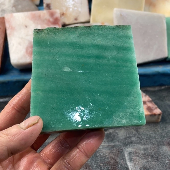 石英质玉未镶嵌定制果绿西瓜皮