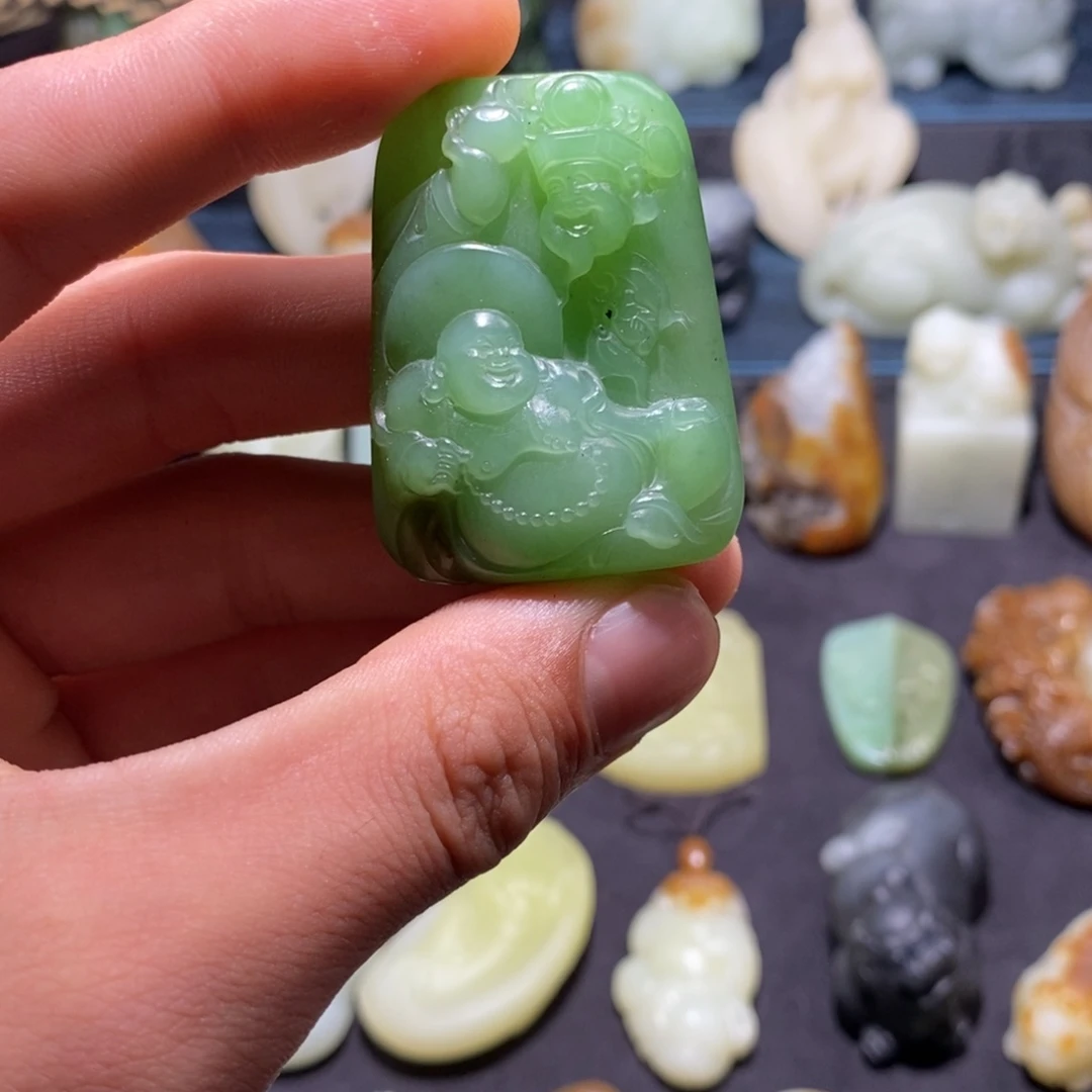 和田玉未镶嵌挂件