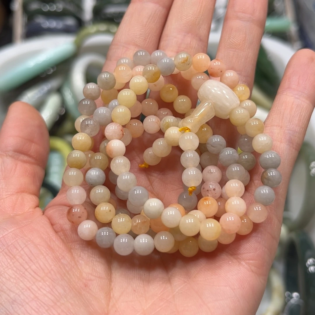 蛇纹石玉手链未镶嵌