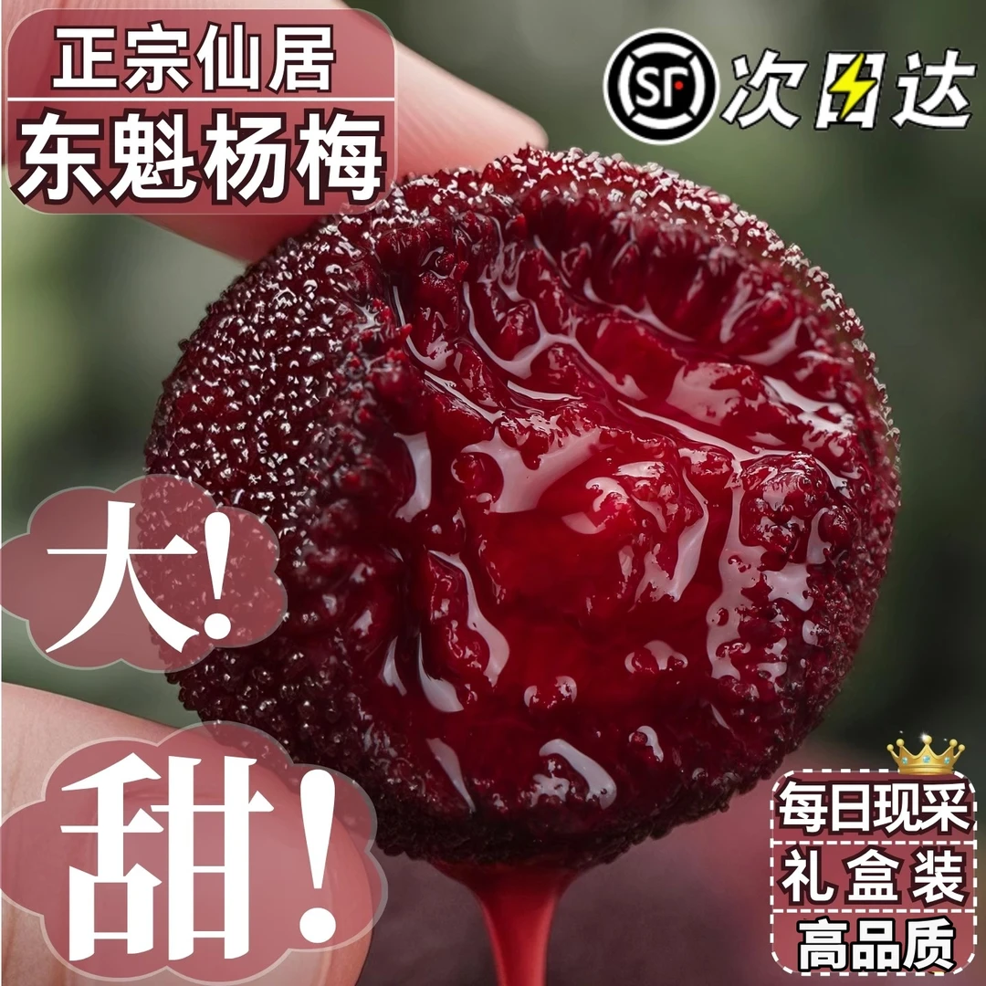 顺丰空运现货礼盒正宗仙居东魁大甜杨梅新鲜水果应当季孕妇乒乓球