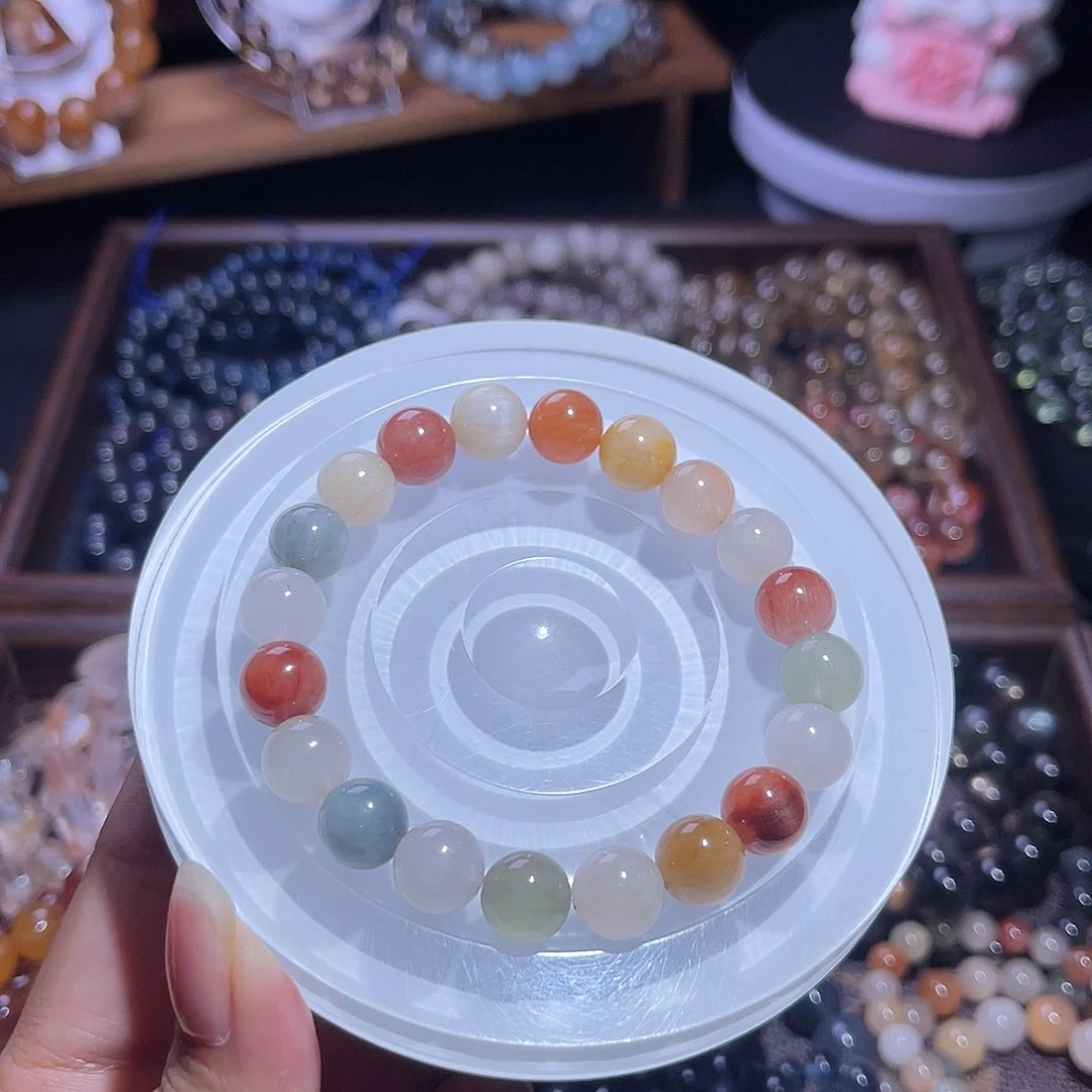 水晶手链未镶嵌彩兔毛