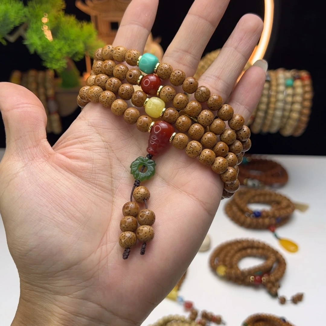 星月菩提手串d***子星月菩提老陈籽