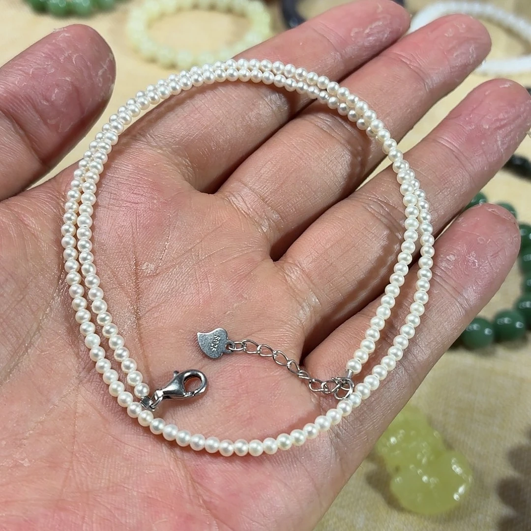 淡水珍珠颈饰银S925镶嵌