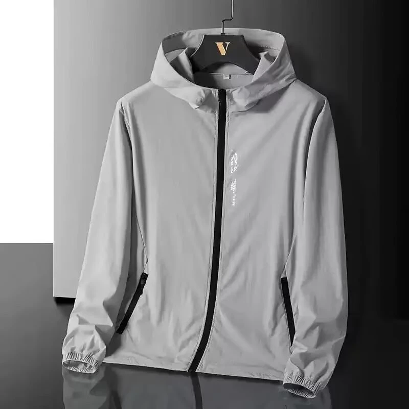 夏季冰丝超薄透气防晒衣男薄款防紫外线外套户外皮肤防晒服夹克男