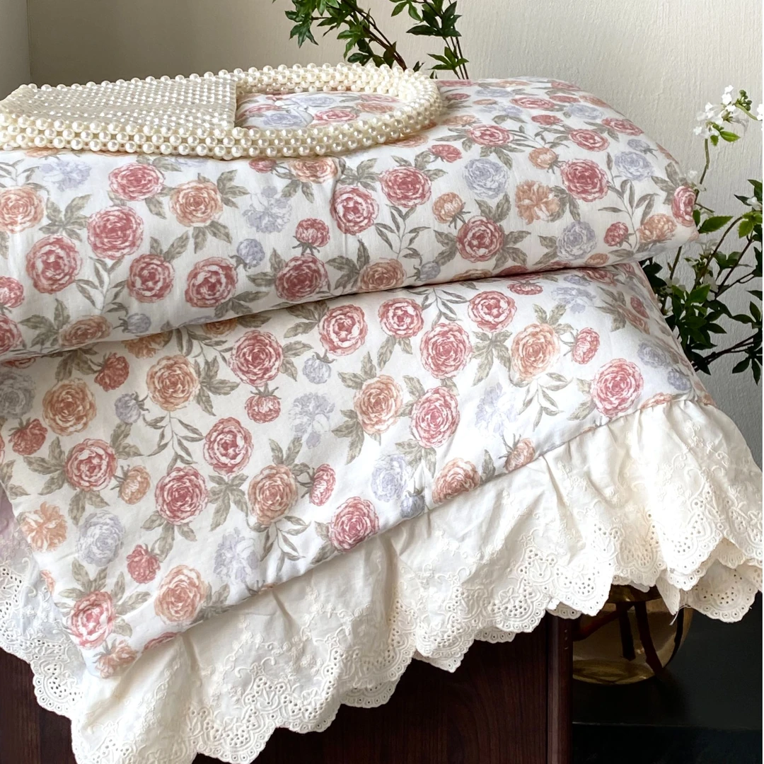 云缦【夏天的风】天竺棉夏季被空调被纯棉床上用品被子法式浪漫复古