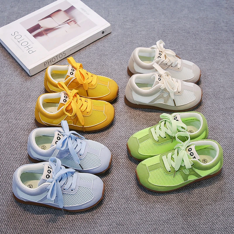 2025夏季新款儿童网面板鞋男童女童透气百搭清新运动德训鞋单网鞋