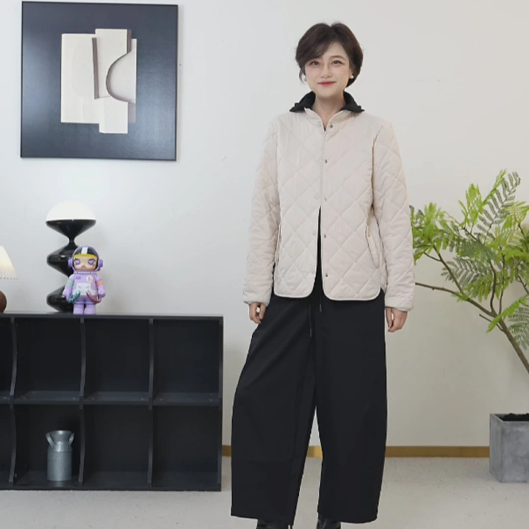 【U.M】唐顿庄园连帽可拆卸羊毛棉服保暖显瘦