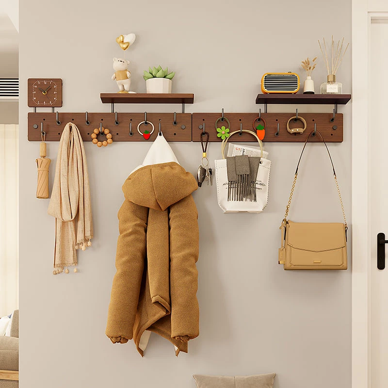 门后挂衣钩壁挂衣帽架墙上置物架收纳衣架卧室挂衣架装饰布置ins