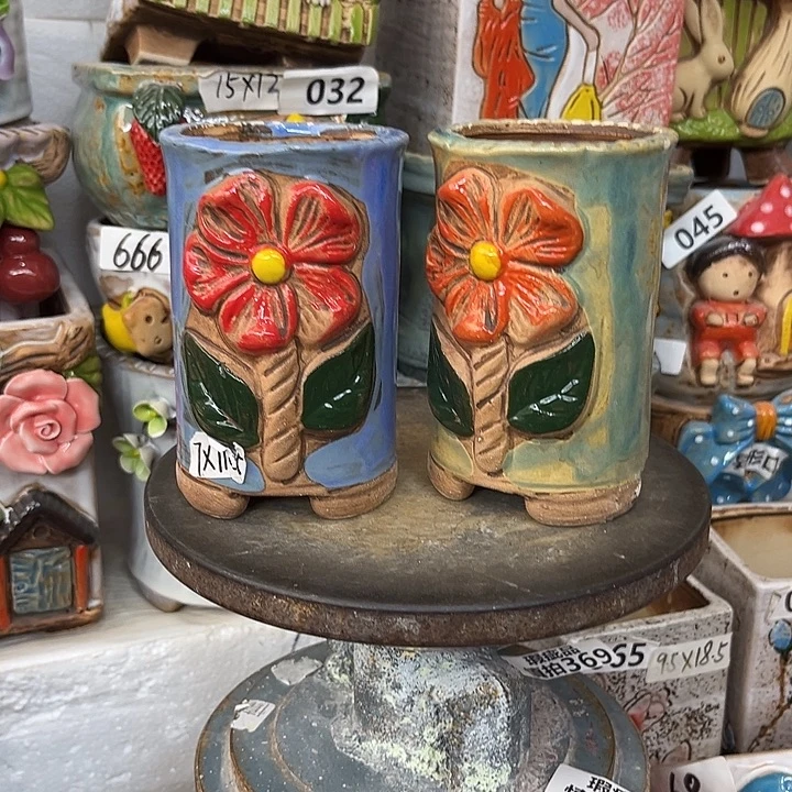 粗陶材质多肉花盆