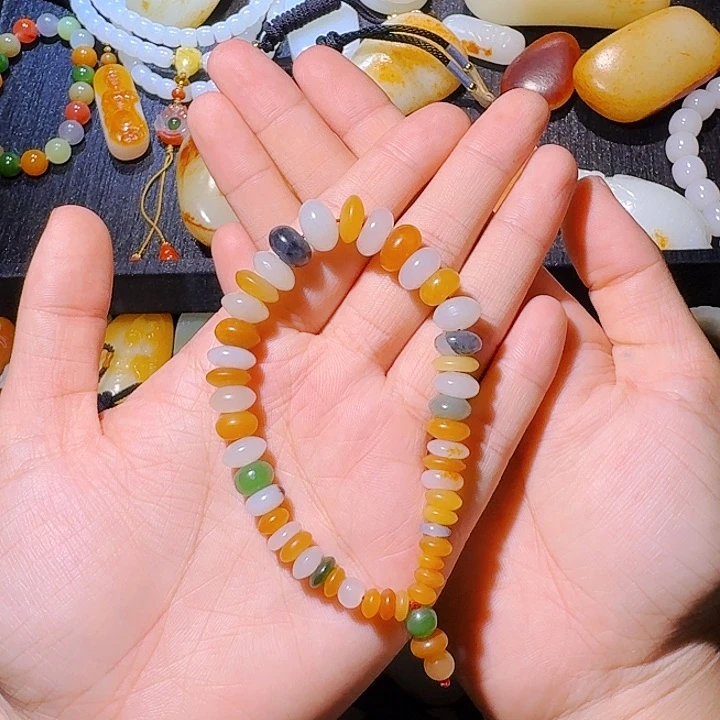 朵***朵和田玉未镶嵌颈饰