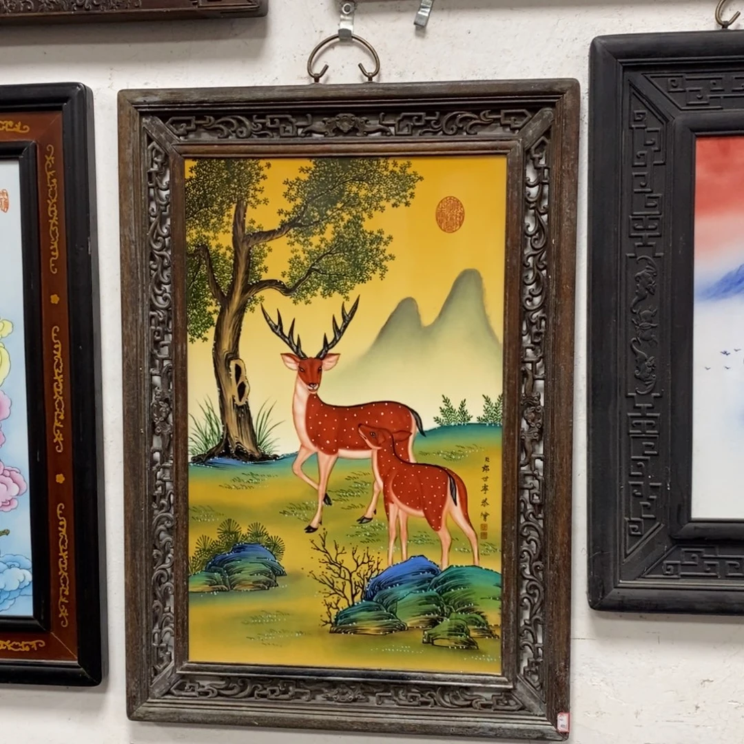 瓷74*52*1景德镇瓷板画柴窑烧制