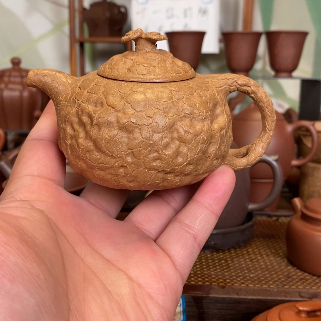 茶壶紫砂轻坯薄胎供春200cc略有透光