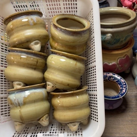 紫砂花盆微瑕543口径5厘米左右