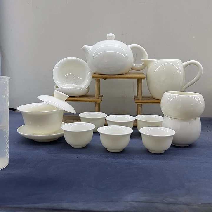 陶德化白瓷300毫升大壶套装