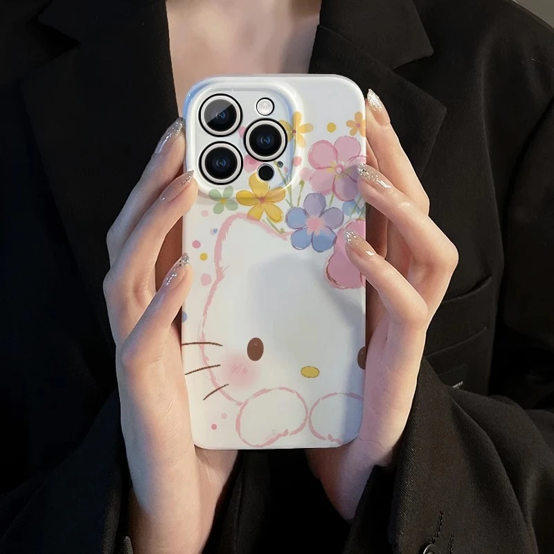 菲林软壳防摔花花kt猫适用苹果16华为reno13小米15vivox200 1加