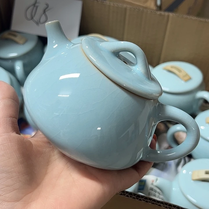杯汝瓷原产生产瑕品