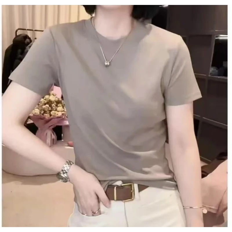 《优麦汇》Y1172春夏款低领设计感时尚百搭短袖显瘦上衣女