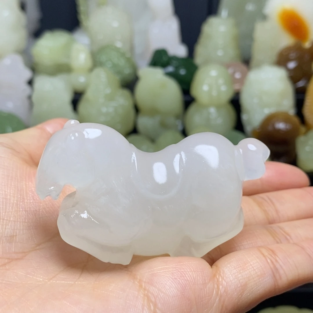 玉天然桌面小摆件