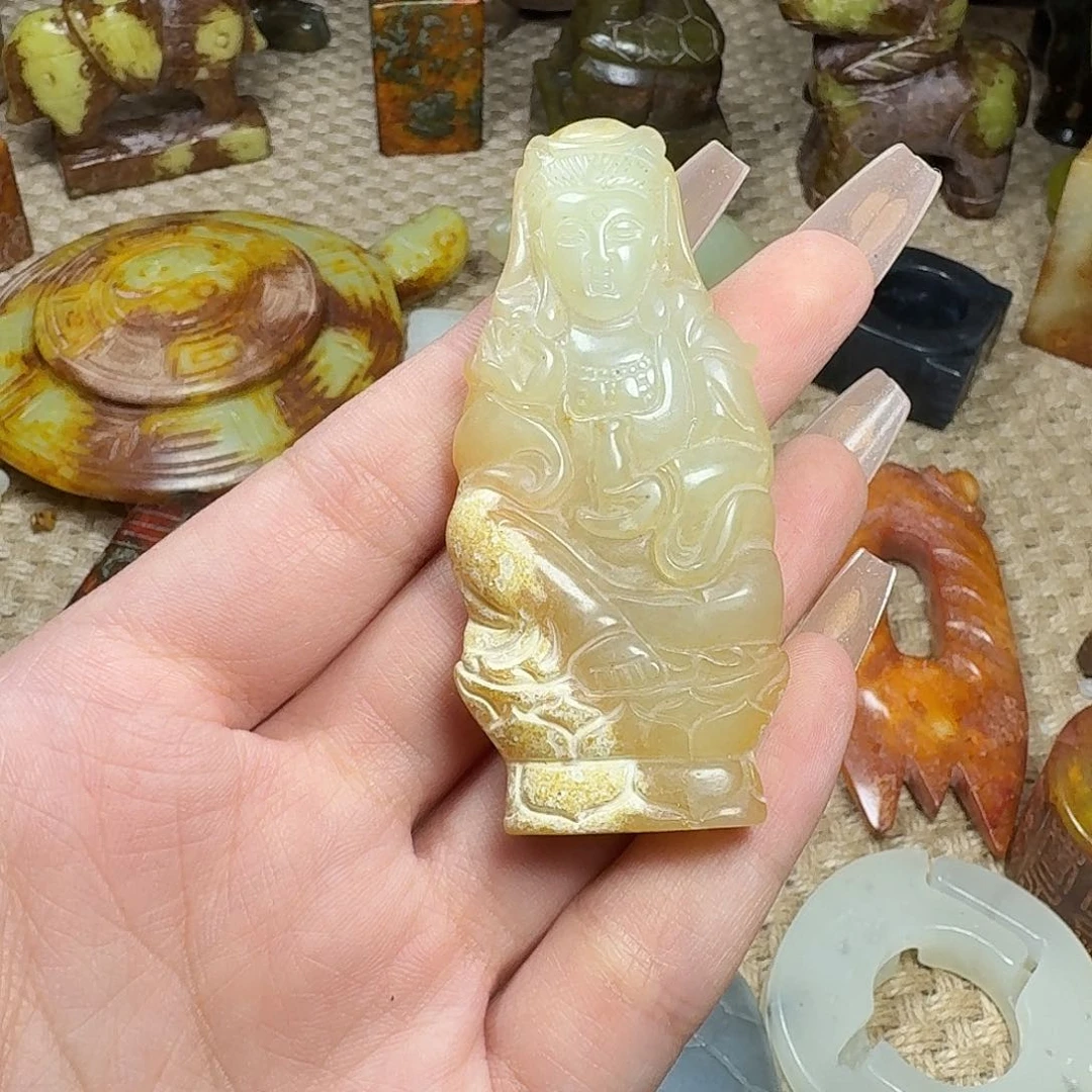 白玉菩提吊坠挂件