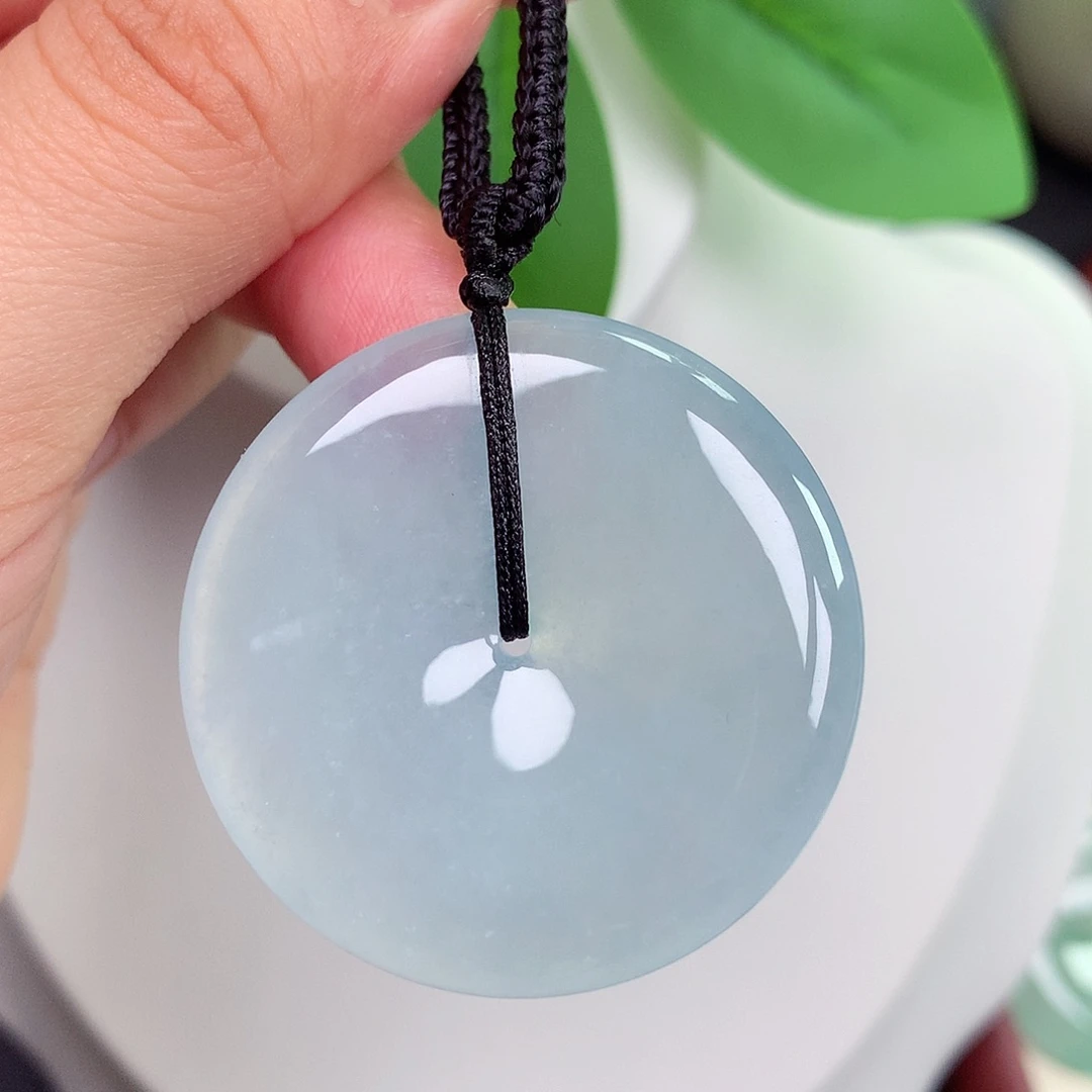 颈饰未镶嵌翡翠平安扣 37.9x5.7mm