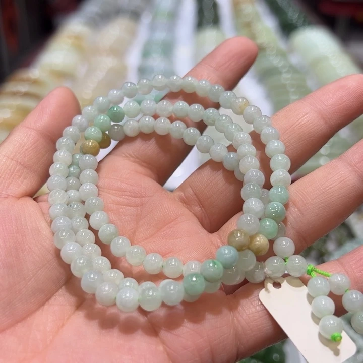 小***舒翡翠未镶嵌颈饰纯天然A 货翡翠手链