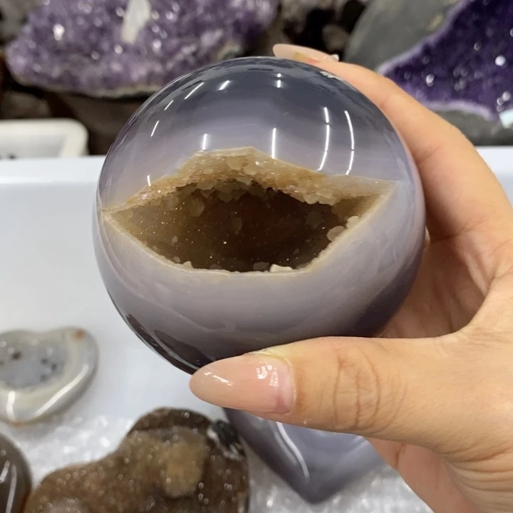 未镶嵌紫晶珠宝半成品