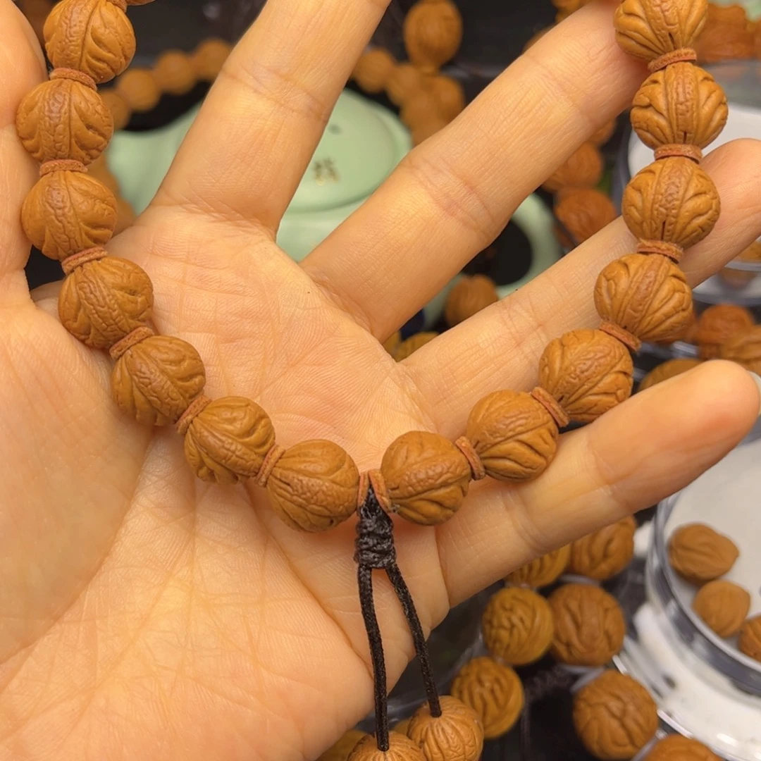 隔***李吊坠桃核龙纹桃核手串