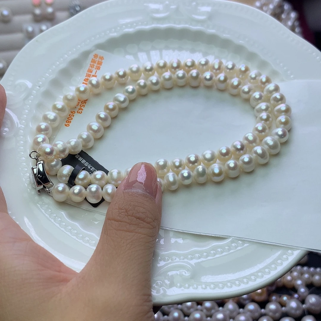 未镶嵌6-7淡水珍珠t1项链