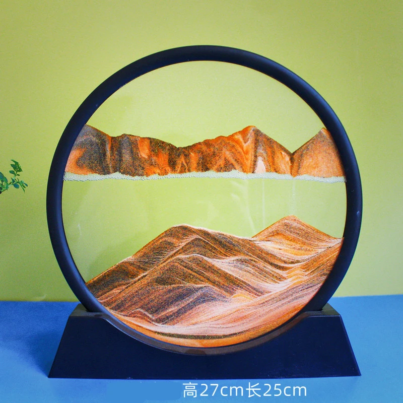 轻奢流沙画创意解压沙漏摆件客厅玄关高档流沙画客厅布置家居用品