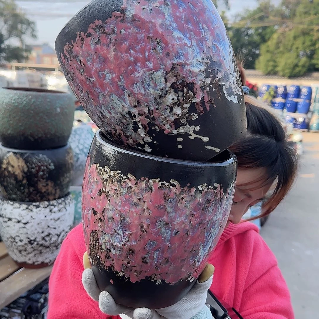 茶壶紫砂王嫂花盆1116-109高20口18