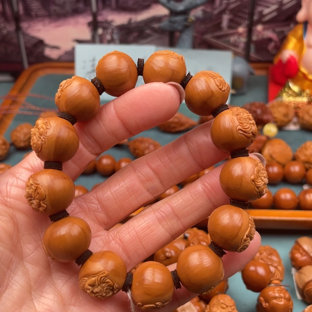 橄榄核手串水晶核钟馗