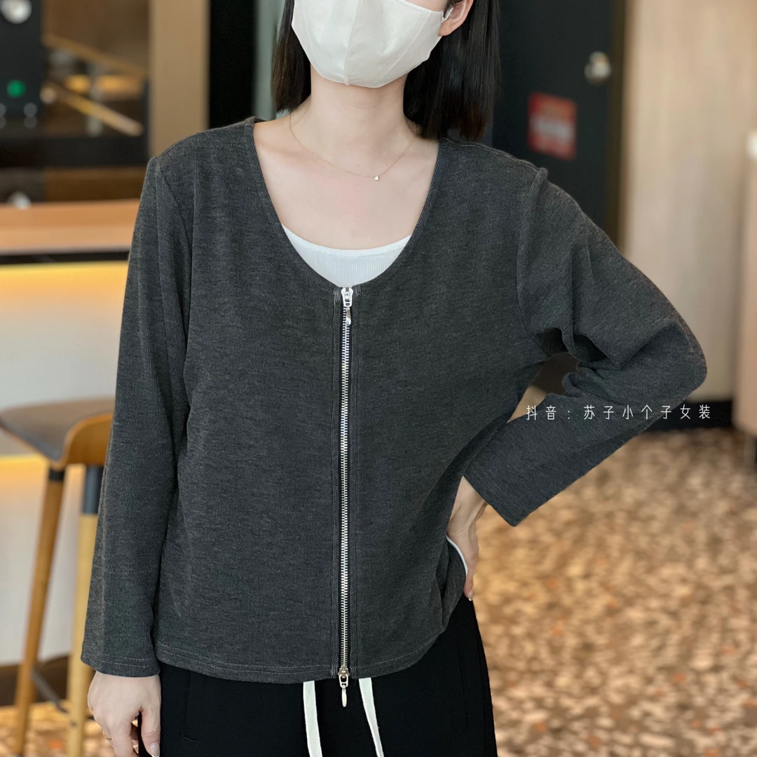 苏子自制【晚风】休闲假两件外套小个子秋季拼接百搭显瘦长袖开衫