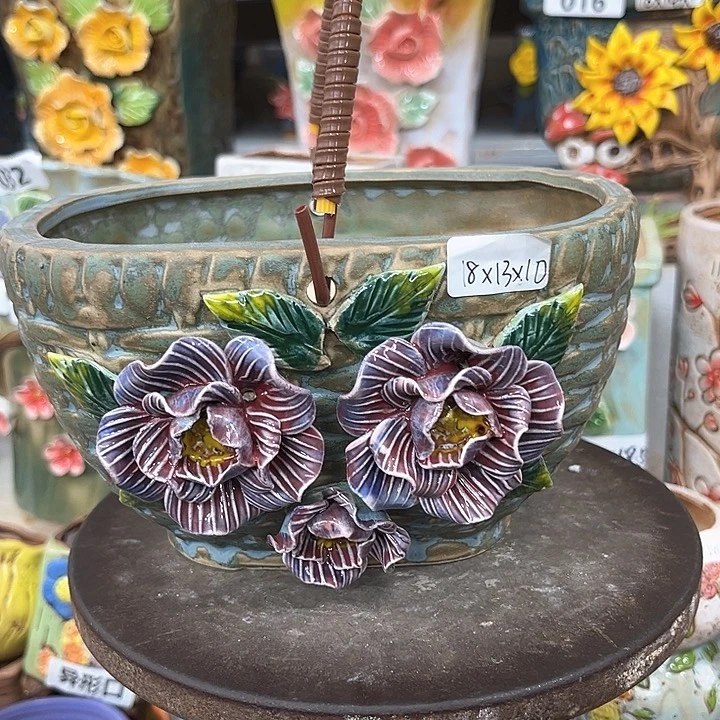 紫砂花盆粗陶材质多肉花盆