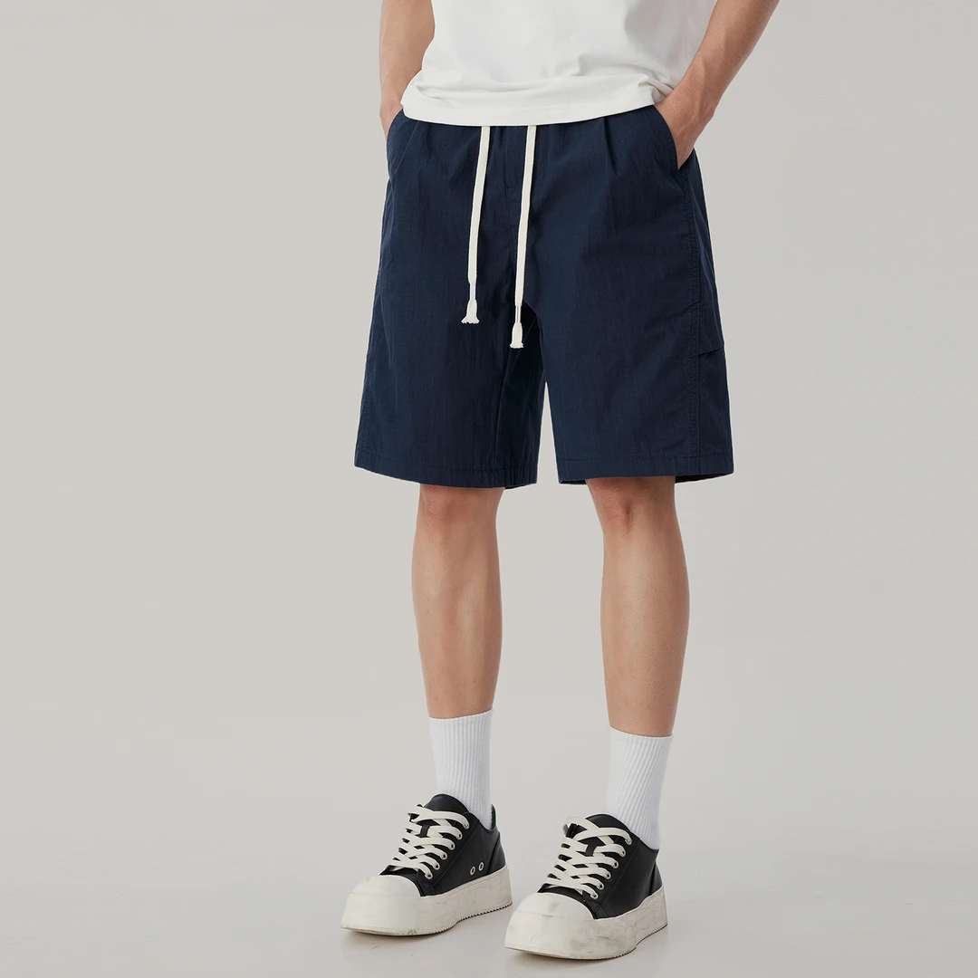 夏季薄款冰丝凉感工装短裤男款美式潮牌宽松休闲运动外穿五分裤子