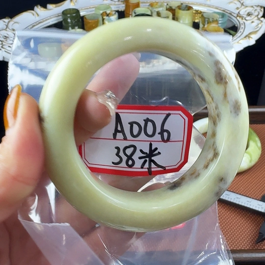 ༺***༻蛇纹石玉合金戒指