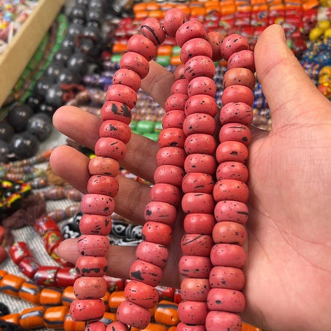 琉璃非金属粉色老珠