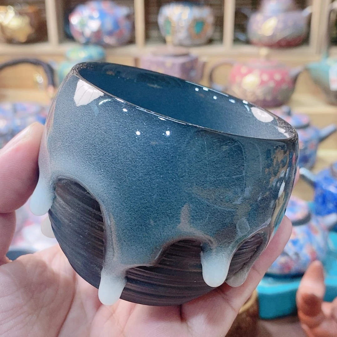 粗陶志野柴烧茶器