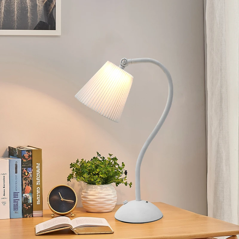 复古风百褶装饰台灯餐厅酒吧清吧咖啡厅氛围灯卧室床头桌面小夜灯