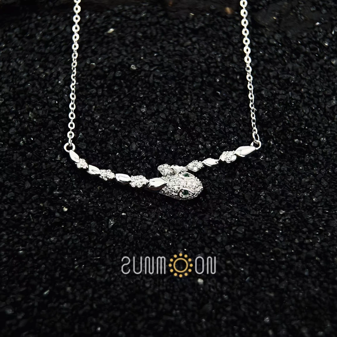 坠链均925银 SUNMOON灵蛇本命年纯银项链轻奢高端时尚百搭送礼