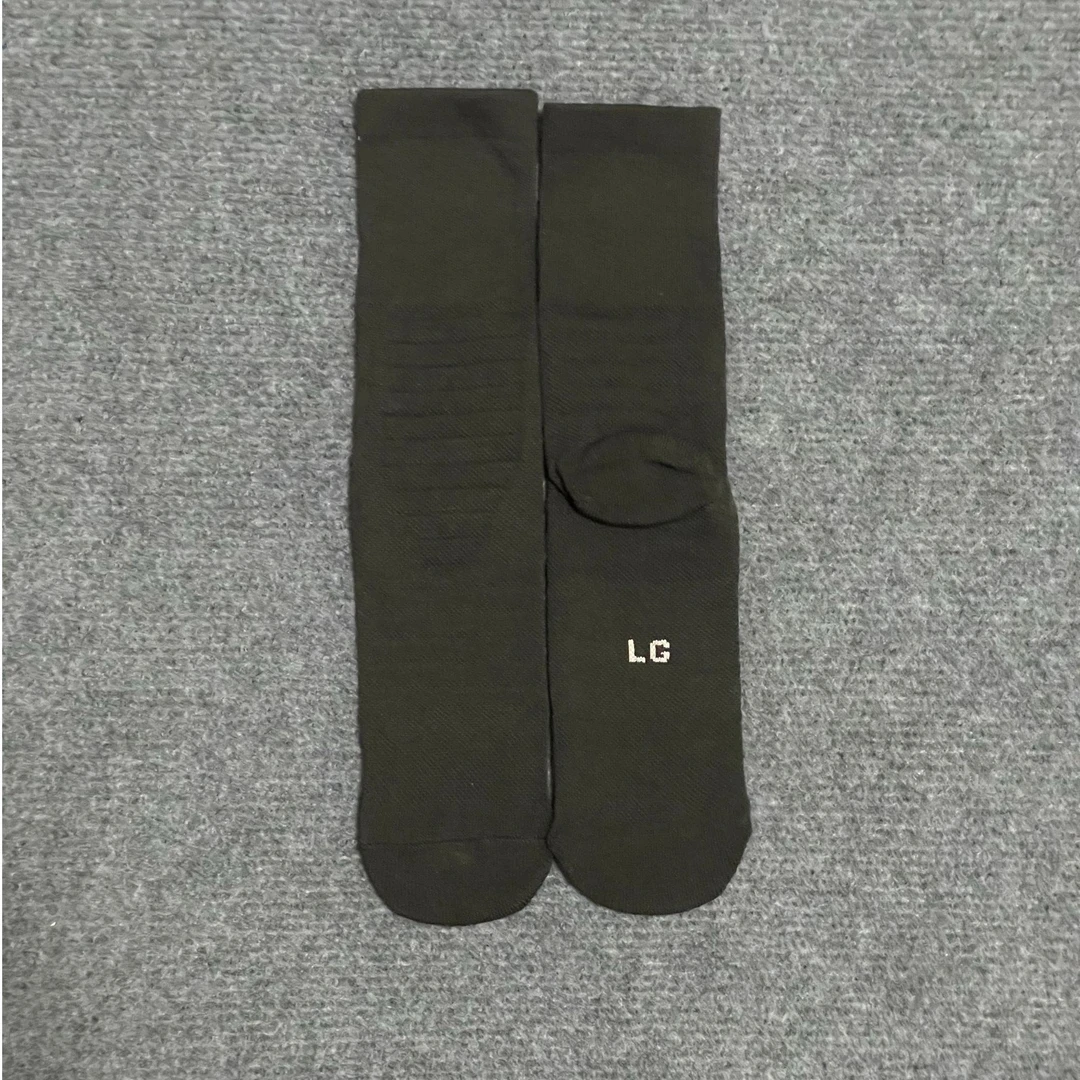 11双装黑色飞行篮球袜毛巾底